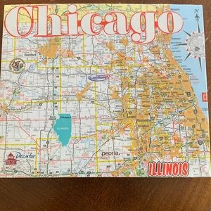 Pencil box with the map on it